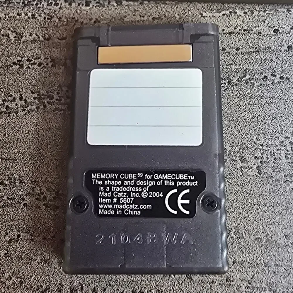 Mad Catz Memory Cube 59 Nintendo Gamecube Memory Card 1x Storage With Case